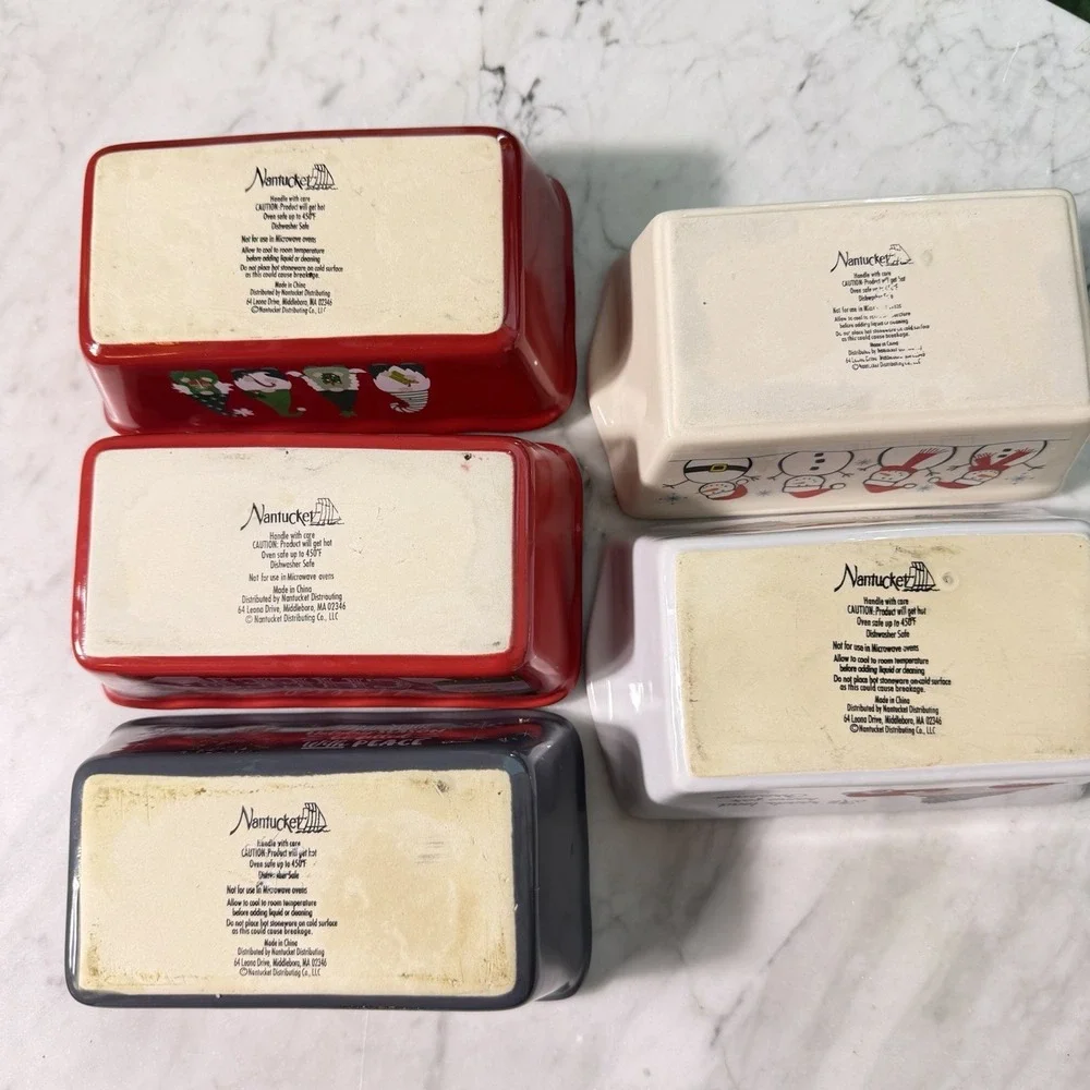ROYAL NORFOLK Lot Of 5 Mini Ceramic Baking Loaf Dish 5